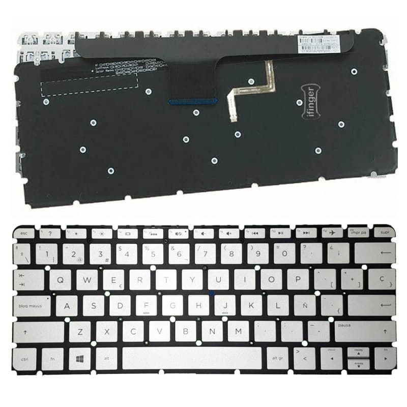 Teclado para HP Envy 13-AB008UR 13-AB009NA 13-AB009NS Prateado — image 1