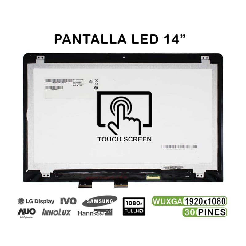 14" LED Touchscreen for HP Pavilion X360 14-BA009NS - WUXGA thumbnail 2