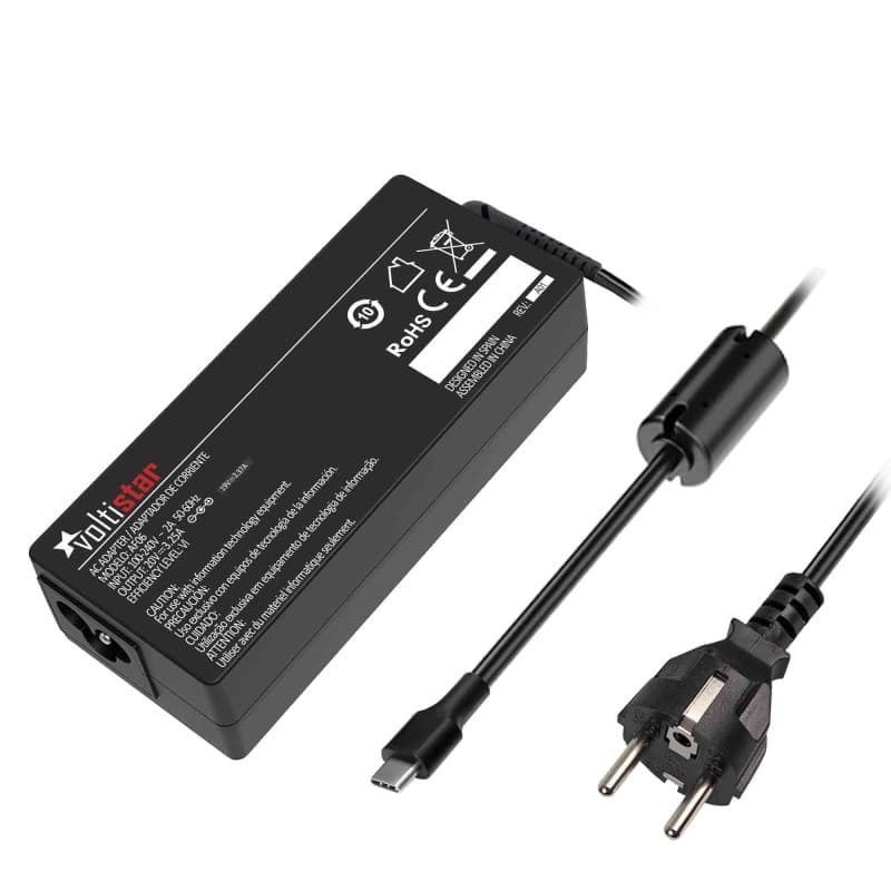 CARGADOR USB-C MULTIVOLTAJE PARA PORTÁTIL 5V-20V 3.25A 65W NEGRO thumbnail 2