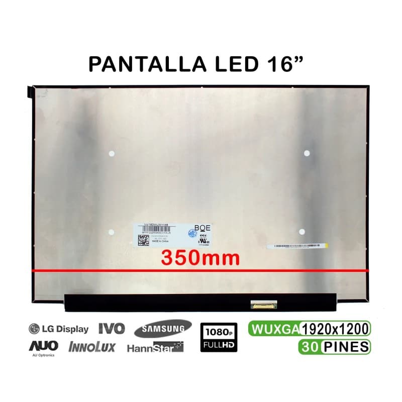 Pantalla 16" WUXGA para Portátil N160JCE-ELL - Asus VivoBook y ExpertBook — image 1