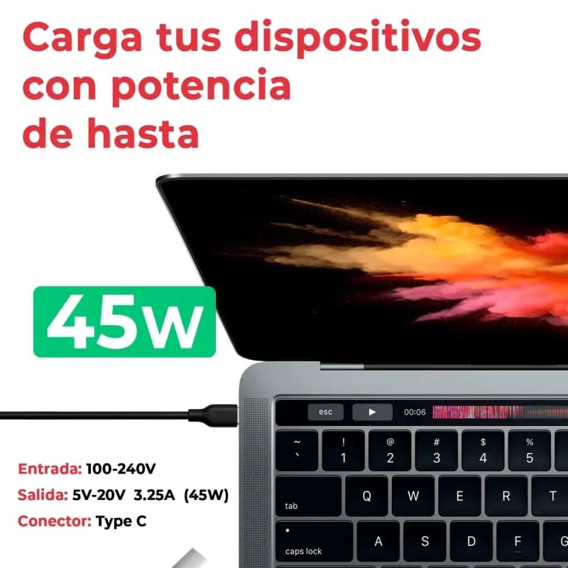 Voltistar USB-C 45W Charger - Multi-Voltage Fast Charging thumbnail 2