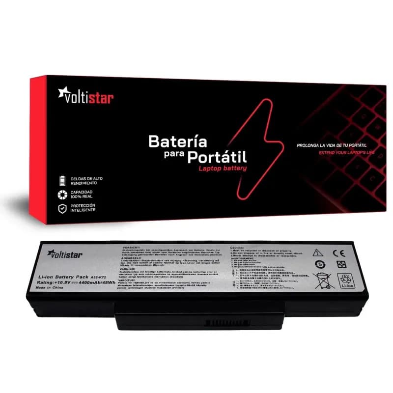 Batería para Portátil Asus A32-K72 Voltistar - Nueva y Sellada — image 1