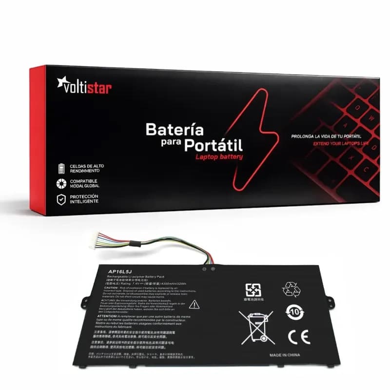 Batterie Voltistar pour Acer Switch 312-31 Spin 111-32N Swift 5 514-52T AP16L5J — image 1