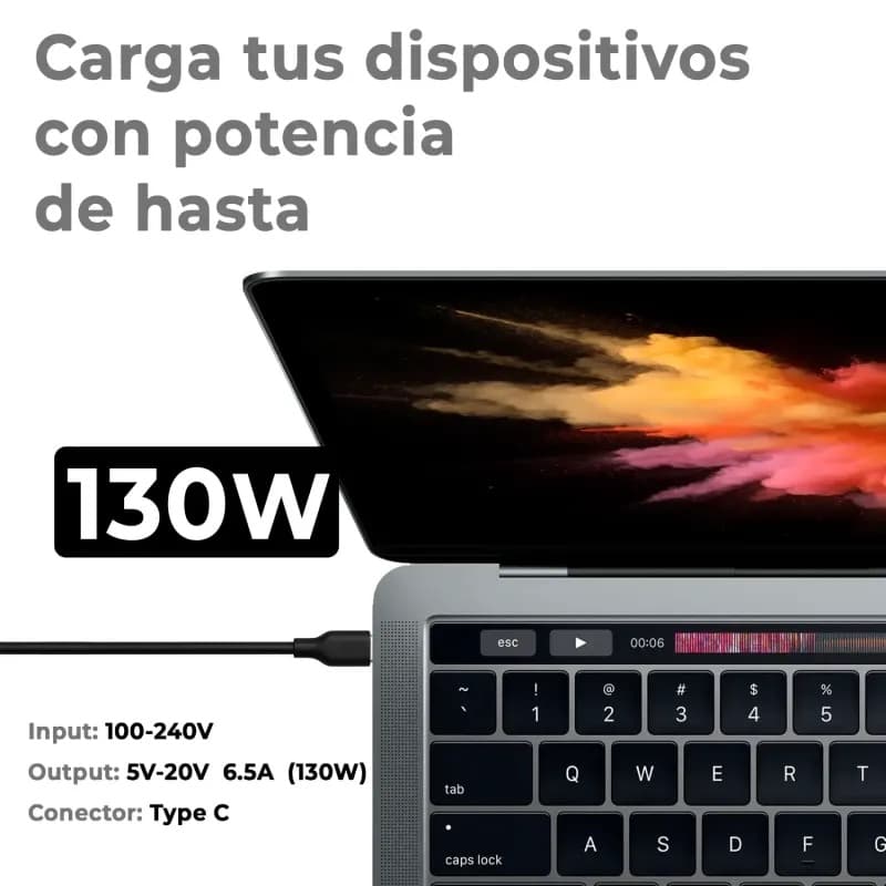 Voltistar Dell 130W USB-C Laptop Charger 5V-20V 6.5A thumbnail 4