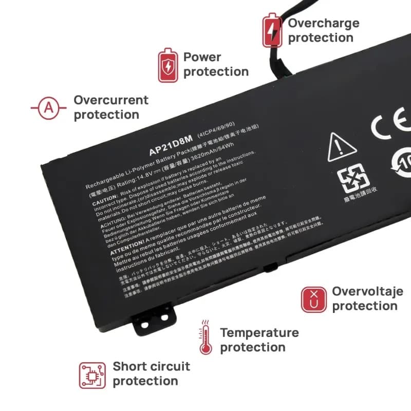 Bateria para Acer Nitro5 N22C1 AP21D8M | Novo | RM TechStore thumbnail 4