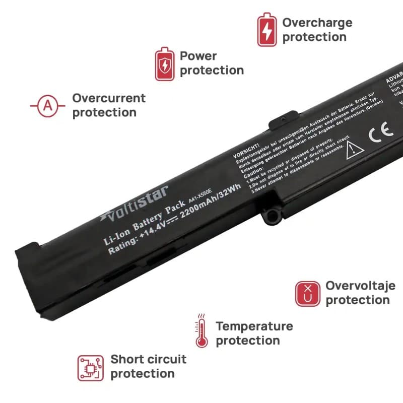 Voltistar Battery for Asus F751L - 2200mAh 14.4V thumbnail 4