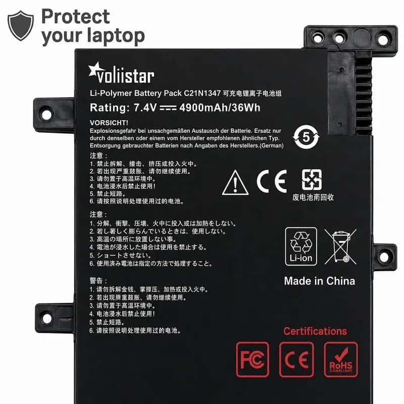 Batterie pour Asus F555LJ-XO945T XO946T XO947T XO948T Voltistar thumbnail 5
