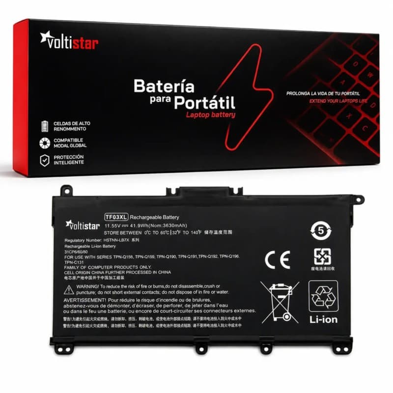 Batterie pour Ordinateur Portable HP HSTNN-LB7X HSTNN-UB7J Voltistar — image 1