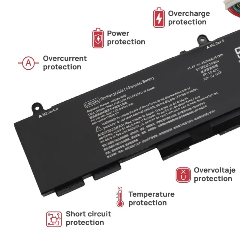 Batería Voltistar CX03XL para HP EliteBook X360 830 G7 G8 thumbnail 5