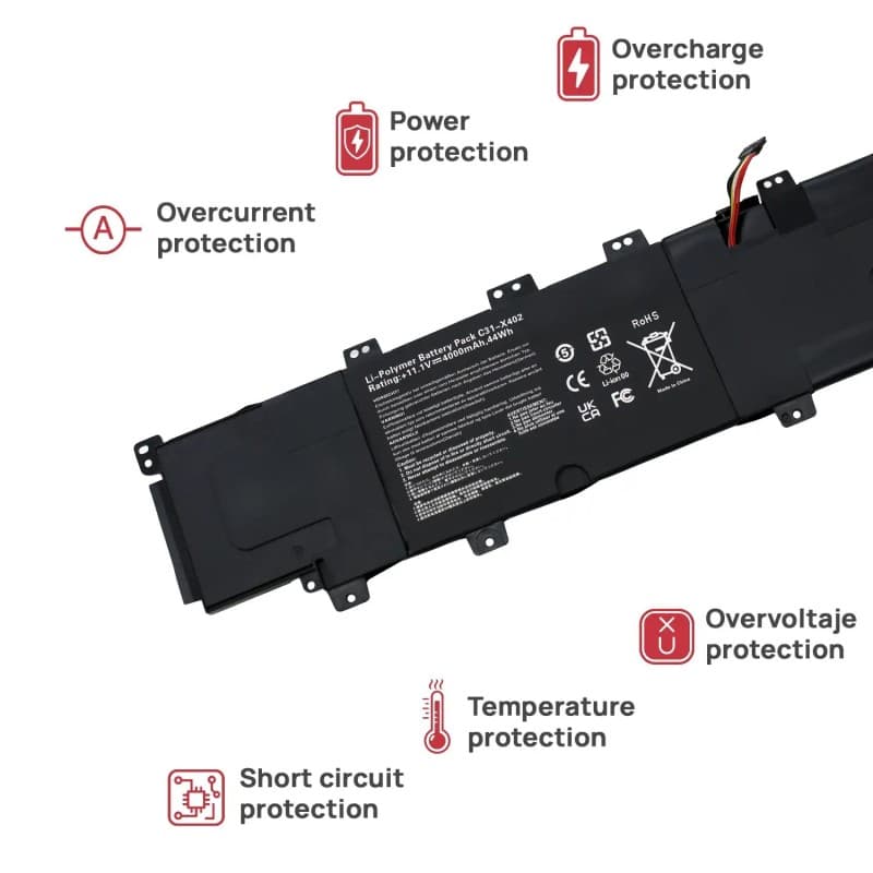 Voltistar Battery for Asus VivoBook S300 S400 | C21-X402 11.1V 44WH thumbnail 4