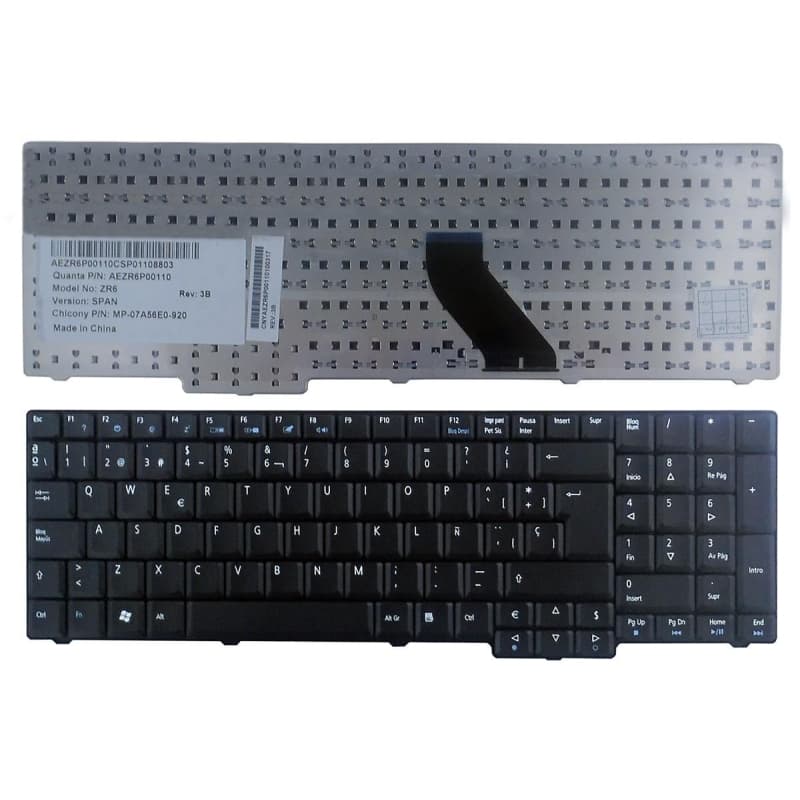 Teclado para Portátil eMachines E528 E728 AEZK2P00010 9J.N8782.R0S — image 1