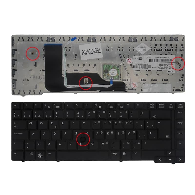 HP ProBook 6440B 6450B Keyboard with PointStick thumbnail 2