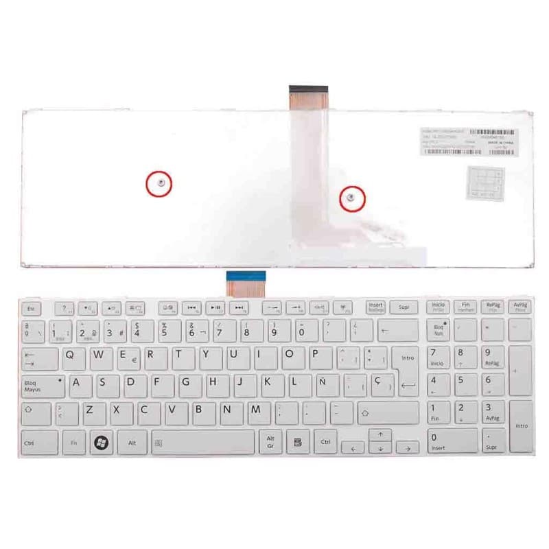 White Keyboard for Toshiba Satellite S50 S55 S70 S75 Laptop — image 1