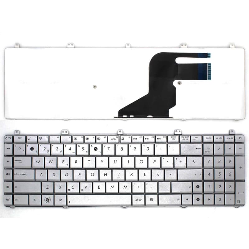 Teclado para Portátil Asus N55 N57 N75 Plata - Original — image 1