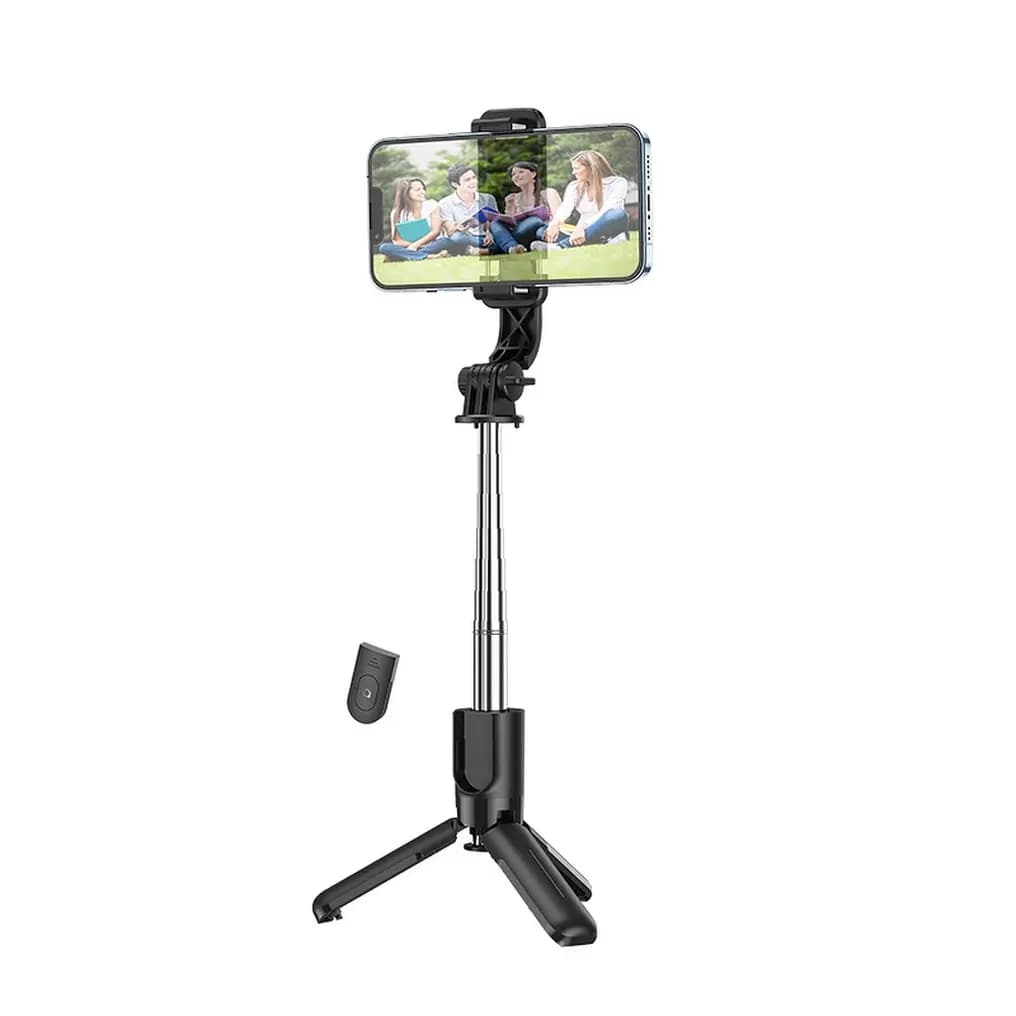Hoco K17 Selfie Stick with Tripod and Wireless Remote Control Black — image 1