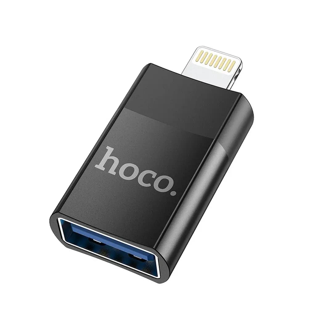 Adaptador OTG USB-A para Lightning Hoco UA17 Preto — image 1