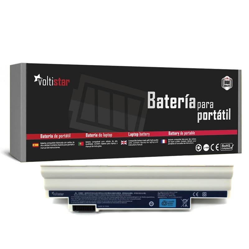 Voltistar Bateria Voltistar para Acer Aspire One D255 D260 - 4400mAh Branca — Novo