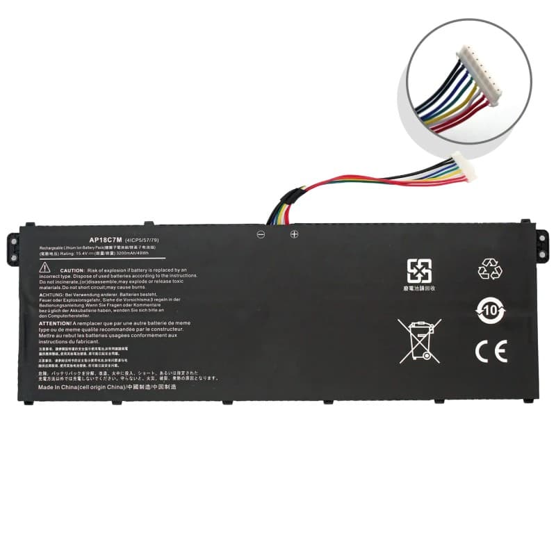 Voltistar Bateria para Acer Spin 5 SP515-51GN / Swift 3 SF313-51 AC14B7K 15.4V 3200mAh — Novo — alternate view