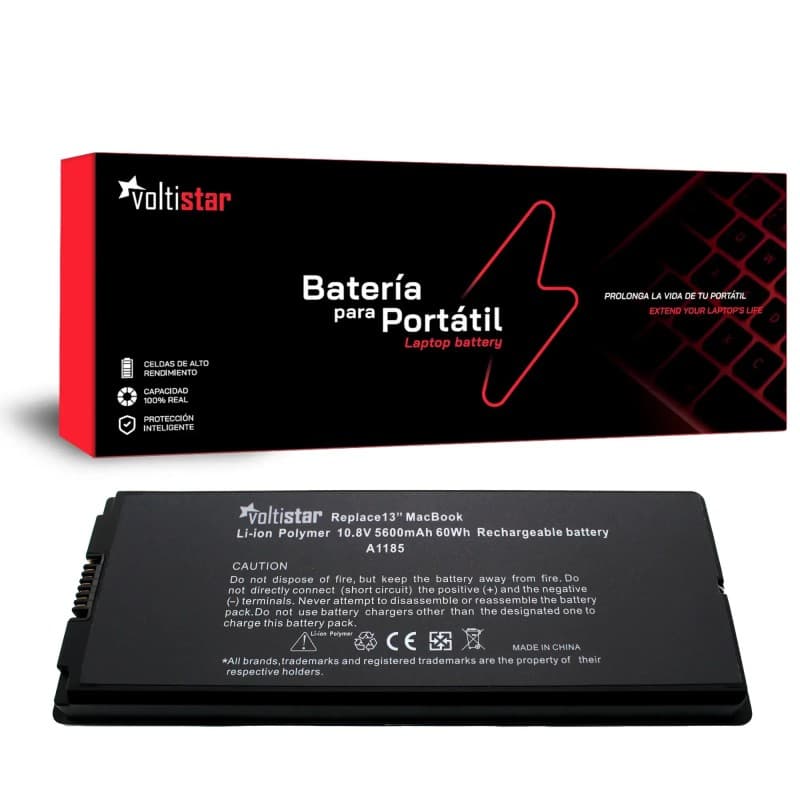 Voltistar Bateria Voltistar para MacBook A1185 A1181 13 Polegadas - Preta — Novo