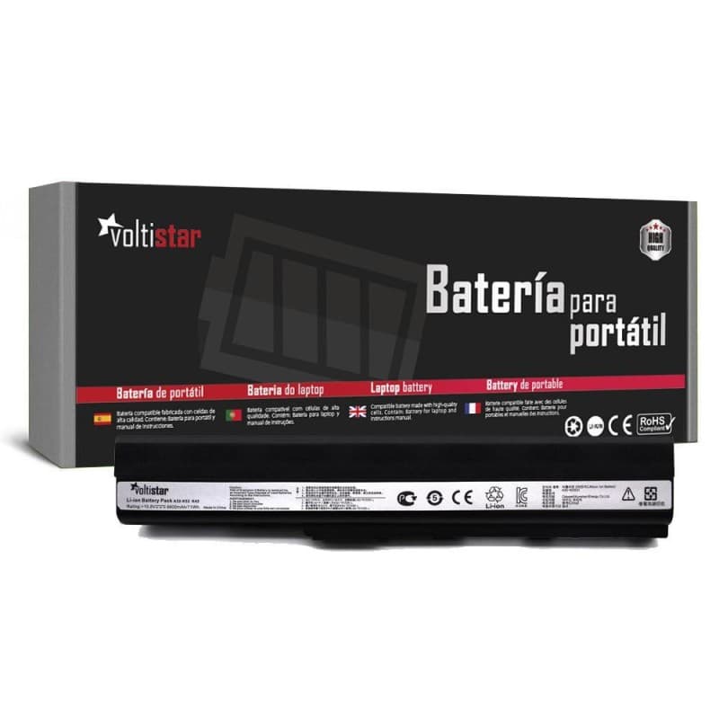 Voltistar Bateria Voltistar para Asus A42 A52 B53 F85 - 6600mAh 10.8V — Novo