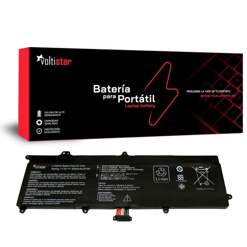 Voltistar Bateria Voltistar para Asus VivoBook X201E S200 Series C21-X202 — Novo