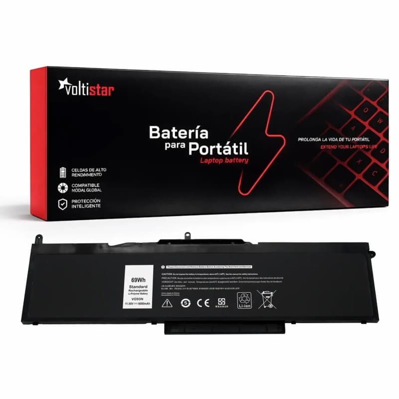 Dell Batería para Portátil Dell Precision 15 3520 VG93N 6000mAh 11.4V — Nuevo