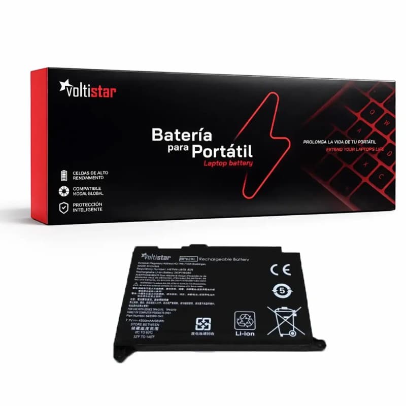 Voltistar Bateria para HP BP02XL HSTNN-UB7B 7.6V 5300mAh Voltistar — Novo