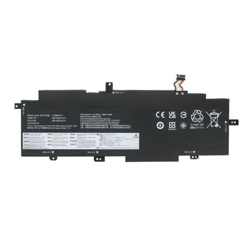 Lenovo Batterie pour Lenovo ThinkPad X1 Carbon 9ème/10ème Génération L20M4P72 - 3711mAh — Neuf