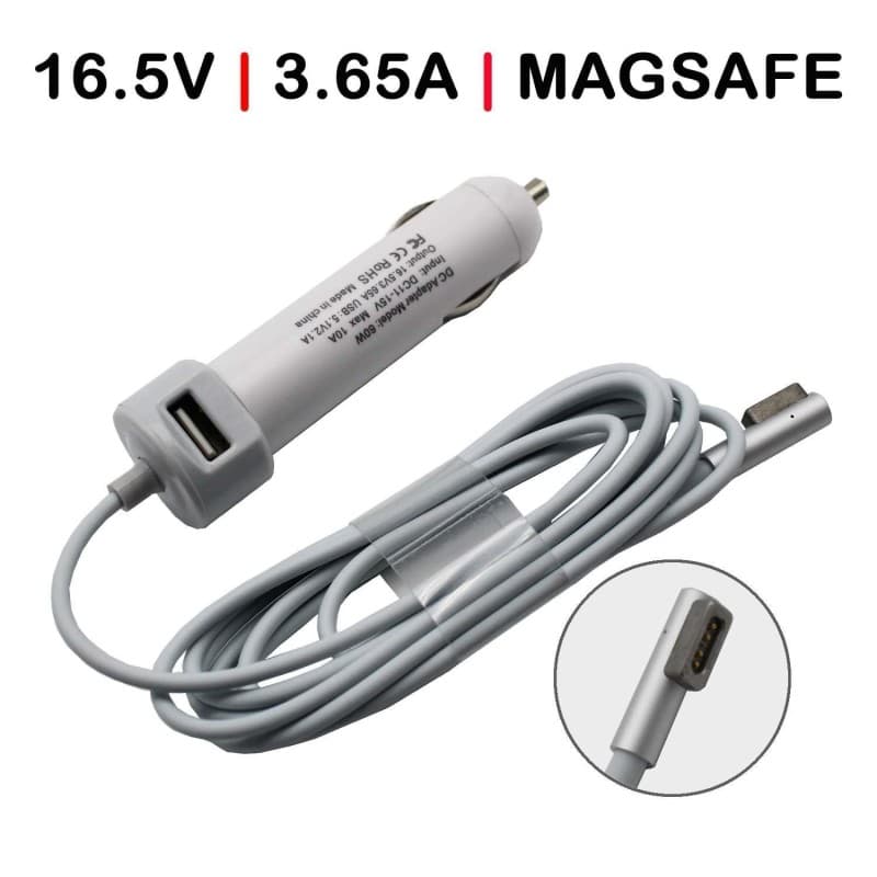 Apple Carregador de Carro para Apple MacBook Pro 60W MagSafe 16.5V 3.65A — Novo