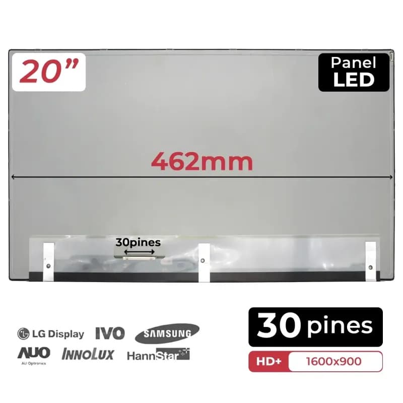 Samsung Écran Portable LED Samsung 20'' LTM200KT12-H01 1600x900 Mat 30 Broches — Neuf