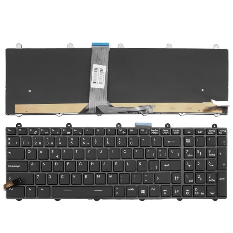 MSI Teclado Retroiluminado MSI GT780 GT783 GX780 V132150BK1 SP Espanhol — Novo