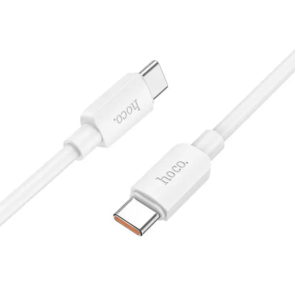 HOCO Cabo USB-C para USB-C Hoco PD 6A 100W 1m X96 Branco — Novo