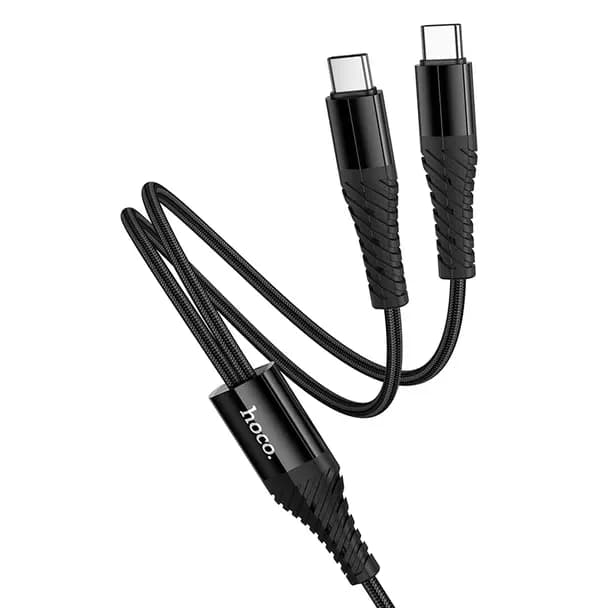 HOCO Cable 2en1 USB C a USB C+C Hoco 1m X123 negro — Nuevo — alternate view