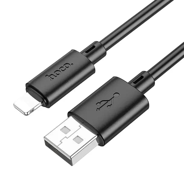 HOCO Cable USB A a Lightning Hoco X88 2.4A 1m Negro — Nuevo