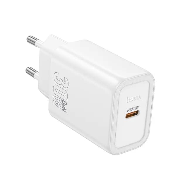 HOCO Carregador Hoco USB C QC PD 30W N62 Branco — Novo