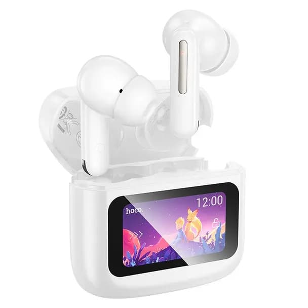 HOCO Auscultadores Wireless Hoco TWS EQ14 com Touchscreen Branco — Novo