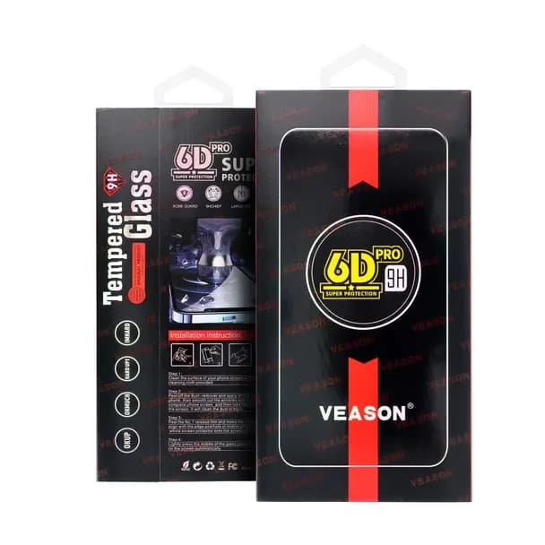 Veason Veason 6D Pro Vidro Temperado - iPhone 17 Pro Max / 18 Pro Max Preto — Novo
