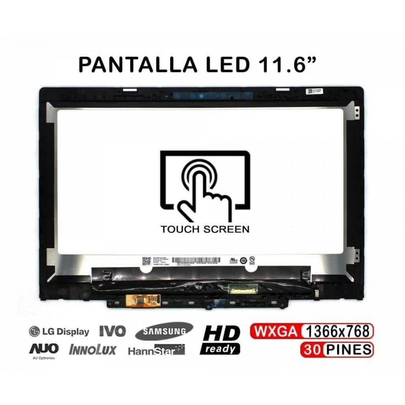 Pantalla LED Táctil 11.6" con Marco para Lenovo Chromebook 300e 2ª Generación MTK 81QC — image 1