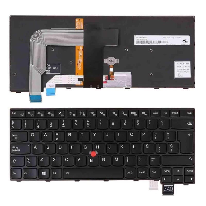 Clavier Rétroéclairé pour Lenovo ThinkPad 13 T460S T470S - Cadre Noir — image 1