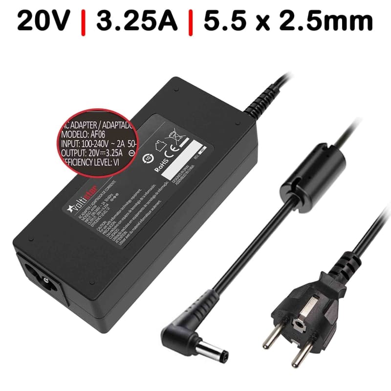 Voltistar MSI 20V 3.25A 65W Laptop Charger - 5.5x2.5mm — image 1