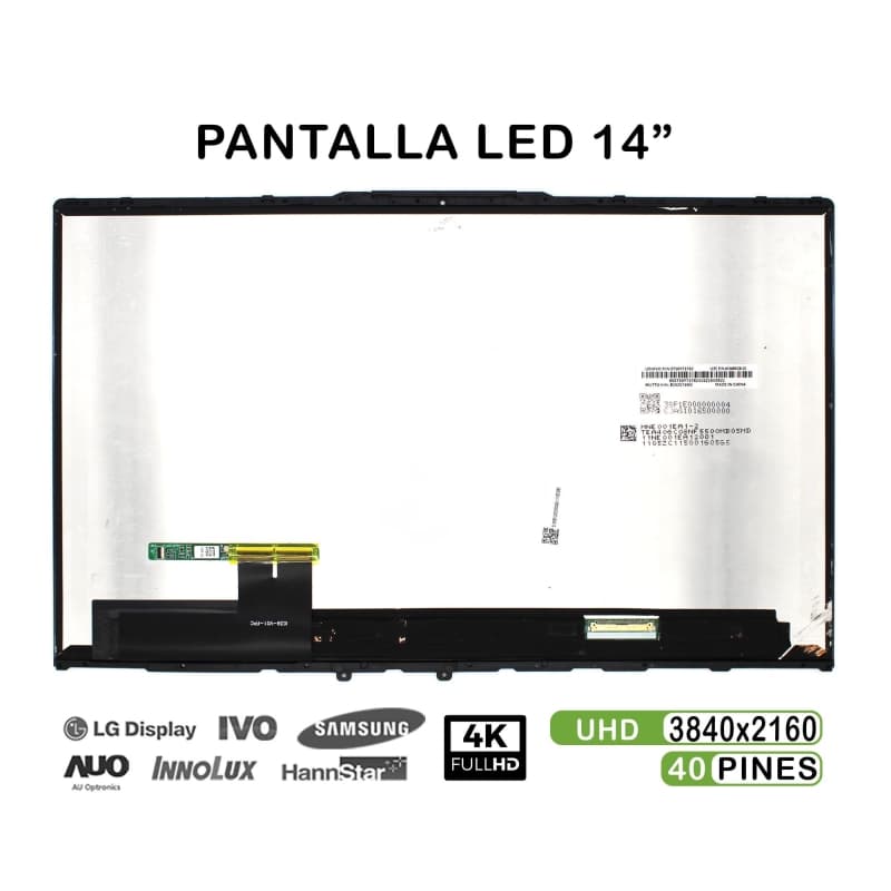 Ecrã LED Táctil 14" 4K para Lenovo Yoga C940-14IIL com Moldura — image 1