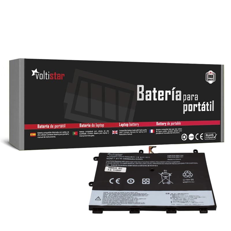 Battery for Lenovo 45N1750 45N1748 45N1749 45N1751 7.4V 4300mAh — image 1