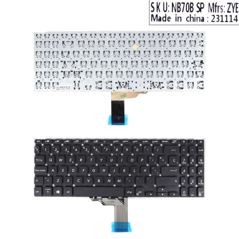 Clavier de Remplacement pour Asus X515 X515DA X515EA X515J Noir — image 1