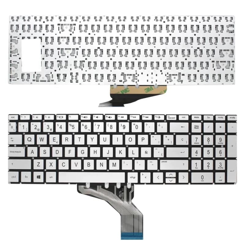 Teclado para Portátil HP 15-CS Plateado - Nuevo y Sellado — image 1