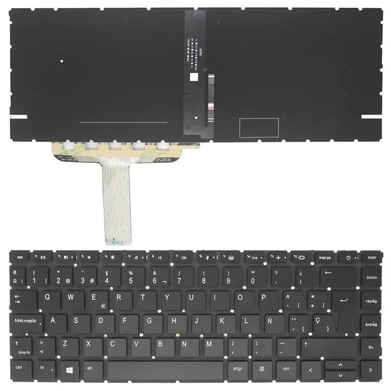 Backlit Keyboard for HP ProBook 440 G8 445 G8 - Black — image 1