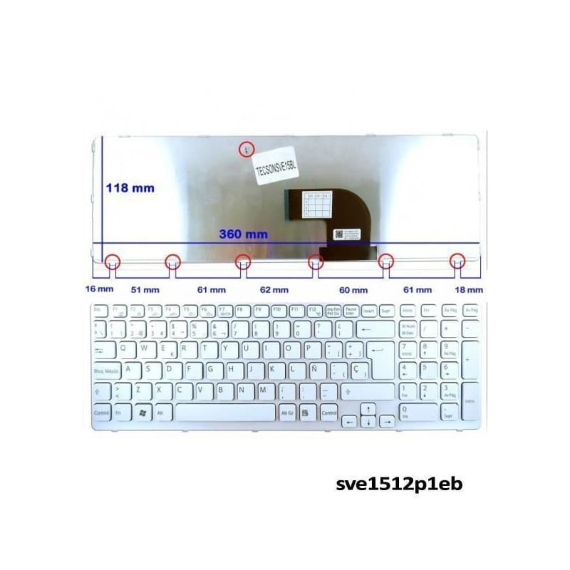 Keyboard for Sony Vaio SVE1512P1EB Laptop - New Sealed — image 1