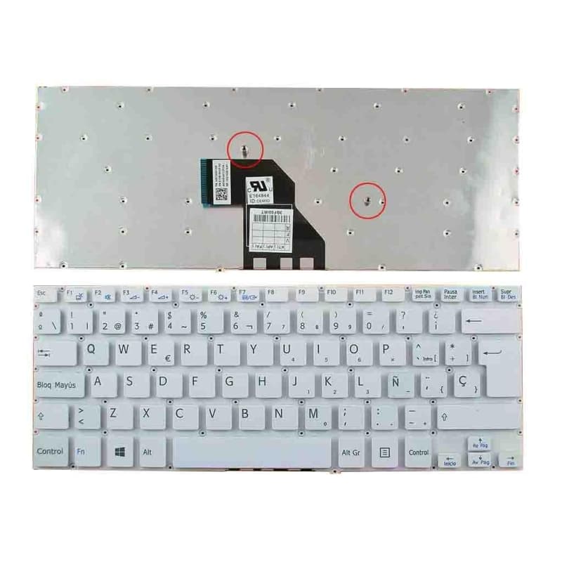 Clavier Sony VAIO SVF 14 Blanc Sans Cadre Windows 8 — image 1