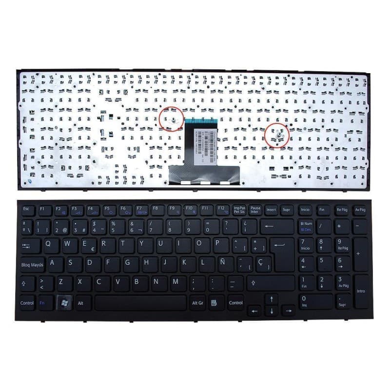 Teclado para Portátil Sony Vaio VPC-EB VPC-EB1M1E VPCEB2M1E VPCEB3M1E Negro — image 1