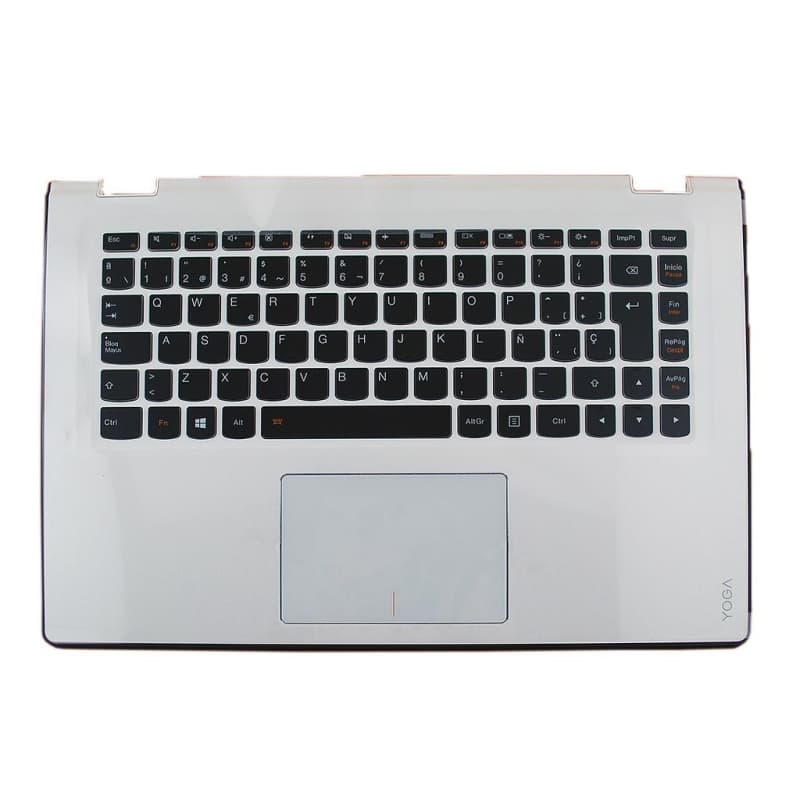 Teclado Completo para Portátil Lenovo Yoga 2 13" Preto com Carcasa Branca — image 1