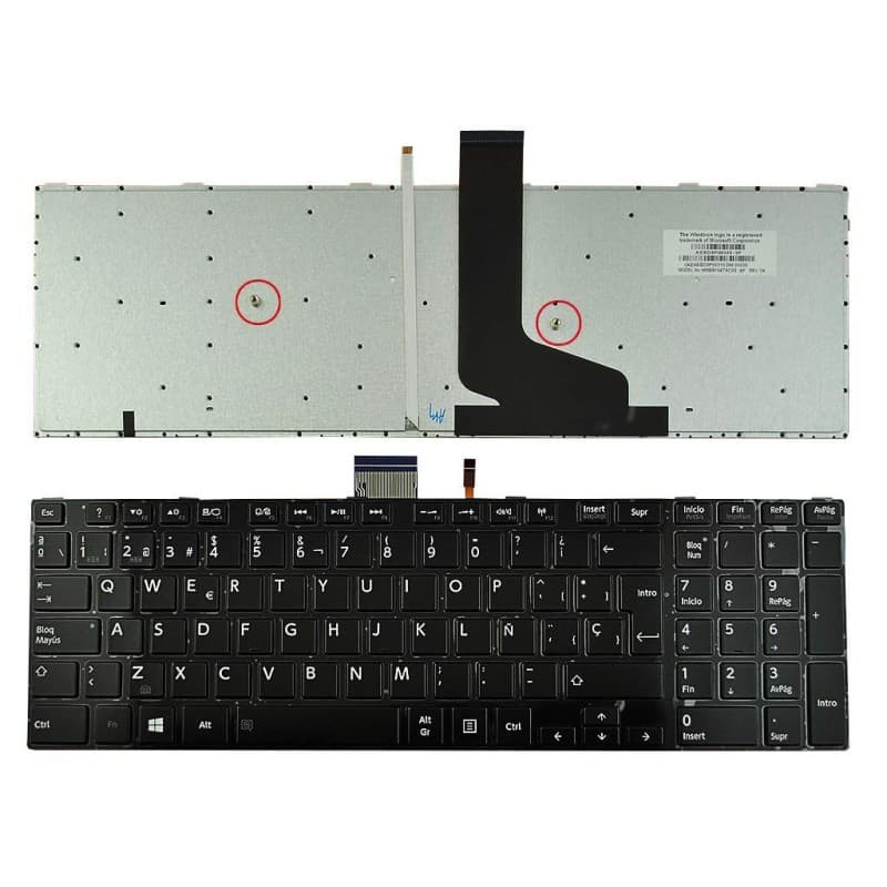 Backlit Keyboard for Toshiba Satellite S50-A S55-A Black — image 1